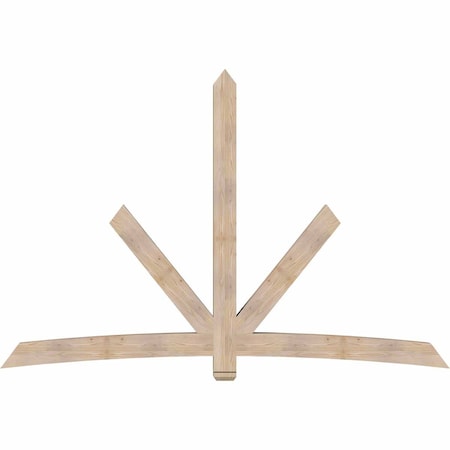 Ekena Millwork Alberta Smooth Timber Gable Bracket, Douglas Fir, 108"W x 72"H x 5 1/2"D x 5 1/2"F, 16/12 Pitch GBW108X72X0606ALB00SDF